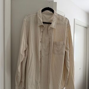 Men’s J.Crew Cream Button-Up Shirt - 100% Cotton